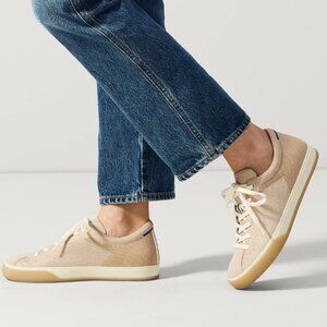 Rothy's Washable The Lace Up Sneaker Women's Size 7 Color Biscuit - Like New